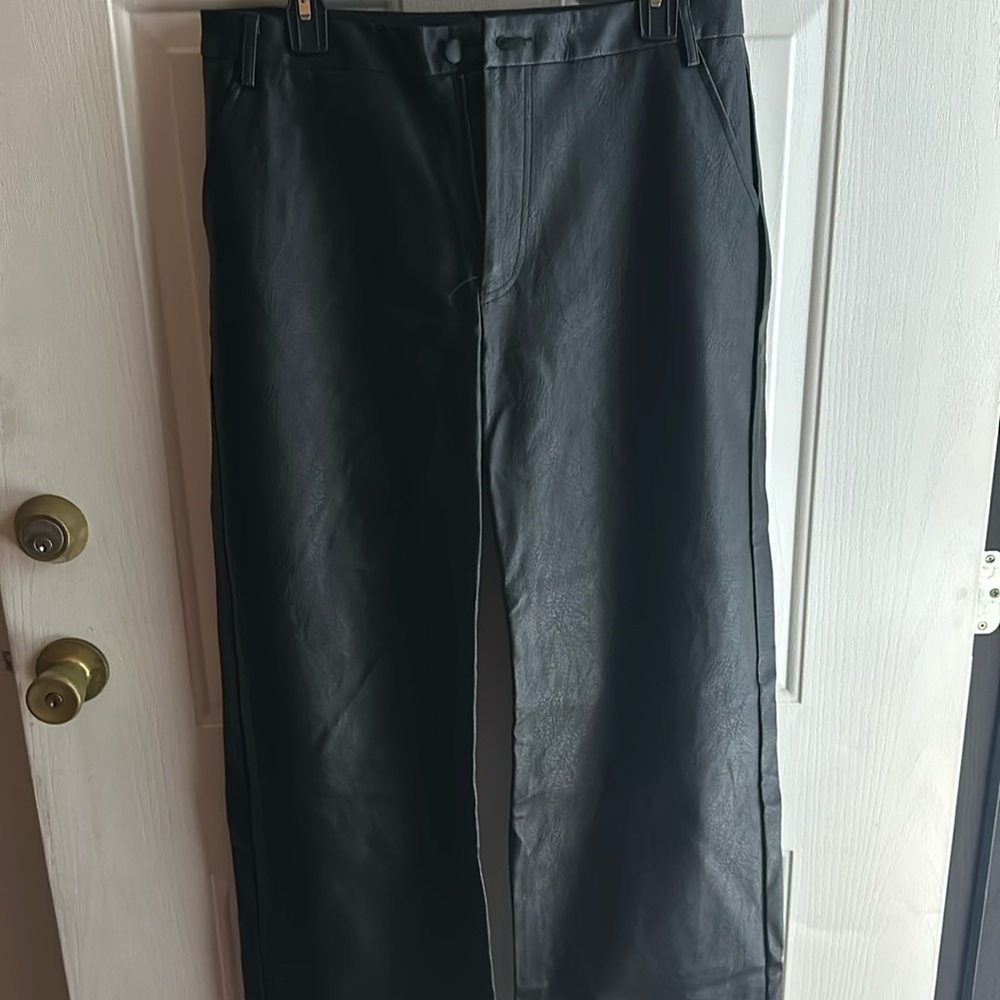 Windsor Faux Leather Wide Leg Pants